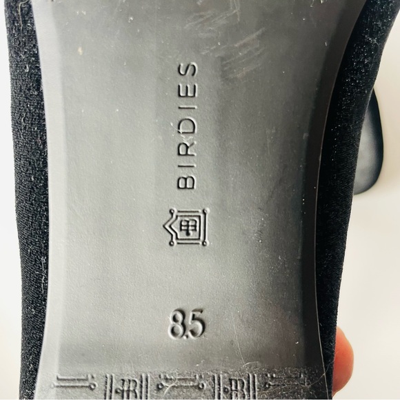 Birdies The Starling Black Velvet Round Toe Smoking Slippers Flats Size 8.5 - Picture 8 of 10